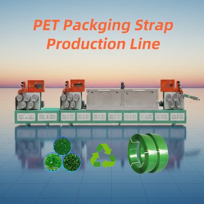 قیمت خوب دستگاه ساخت تسمه PET دارای خط تولید کامل از قبل از خشک کردن تا سیم پیچی با مراحل کشش کششی و برجسته سازی آنلاین